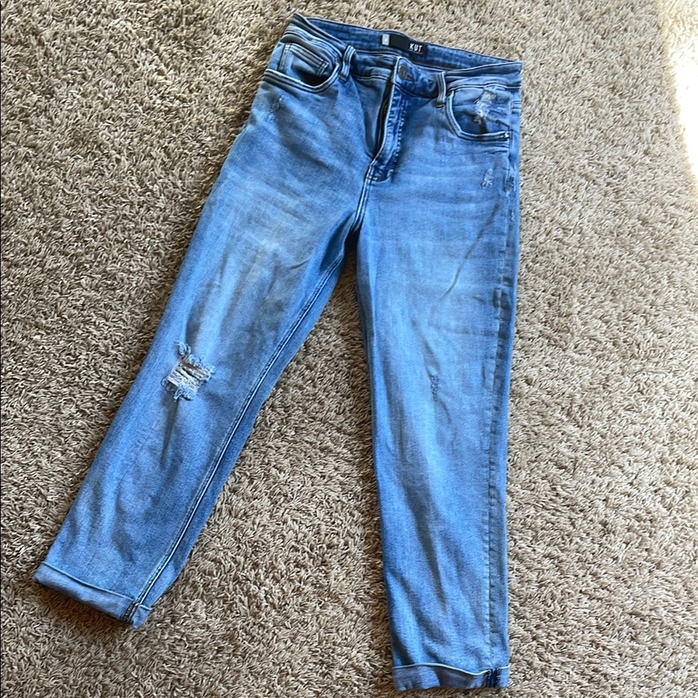 Kut from the Kloth Blue Ankle Cropped Jeans